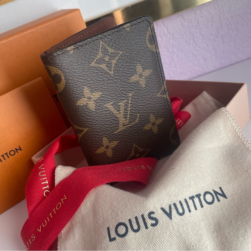 Louis Vuitton Iconic Brown and Gold Monogram Wallet Pocket Organizer